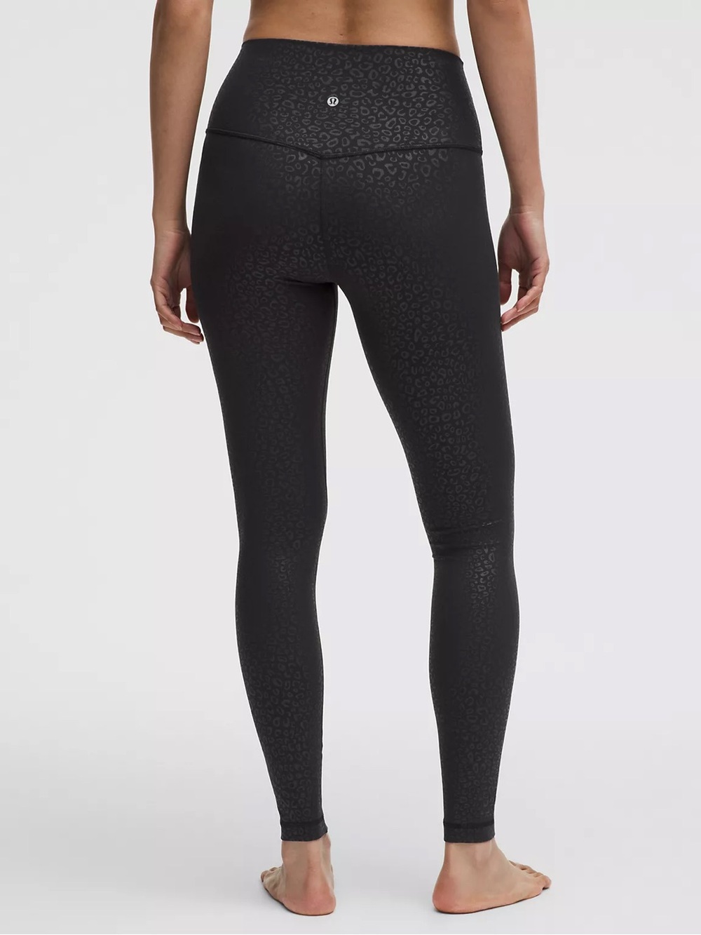 Lululemon Leopardo Shift Micro Emboss Black High-Waist Leggings - Picture 2 of 8